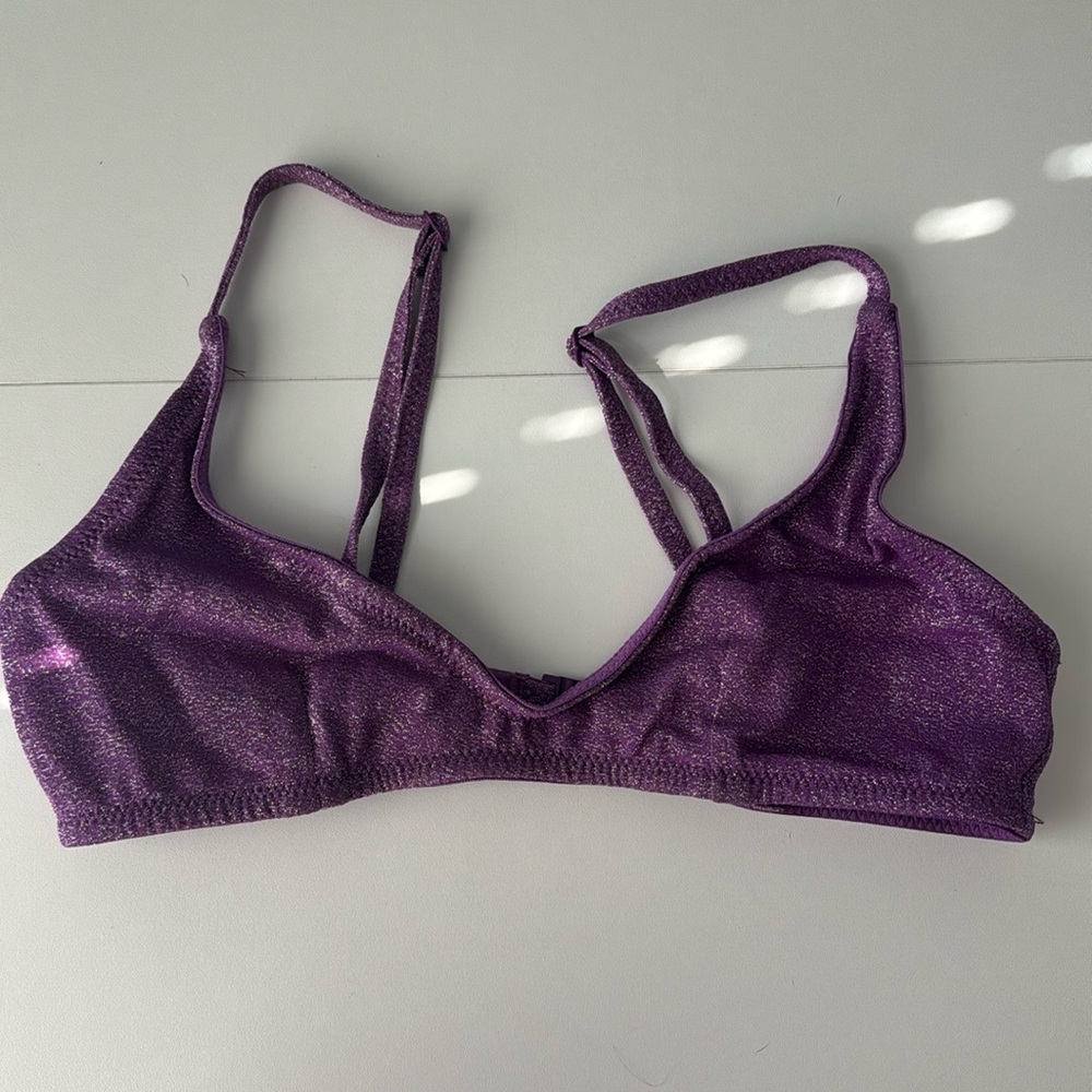 TRIANGL purple sparkle top only